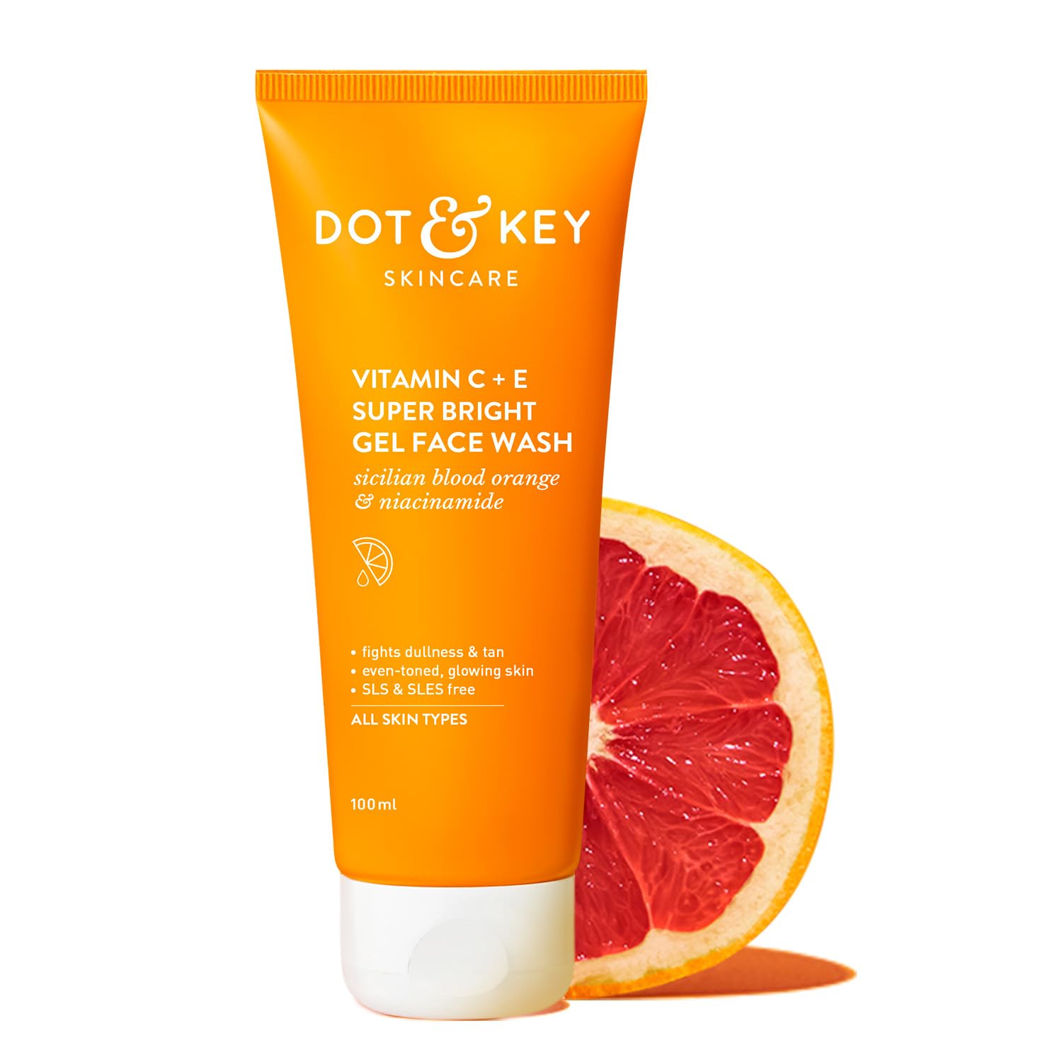 DOT & KEY Vitamin C + E Super Bright Gel Face Wash 100ml | Made in India