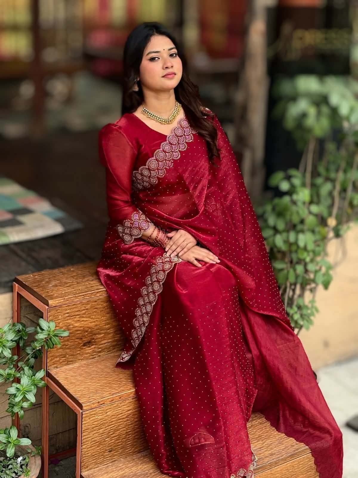 Georgette Sharee with Blouse Piece