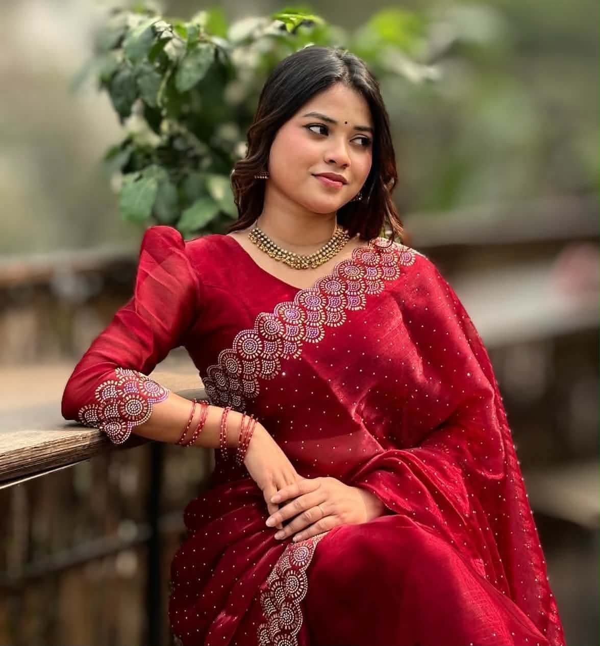 Georgette Sharee with Blouse Piece