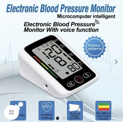Electronic Blood Pressure Monitor With Voice Function