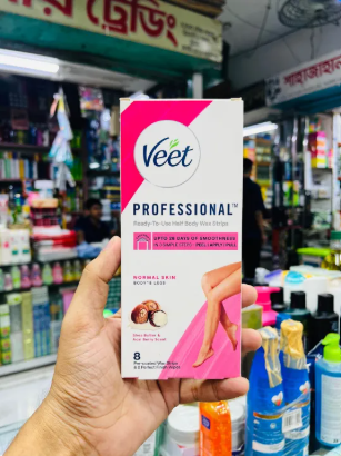Veet Professional Dry Skin Hair Removal Wax Strips 20 Strips for Body & Legs