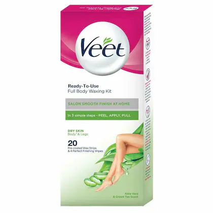 Veet Professional Dry Skin Hair Removal Wax Strips 20 Strips for Body & Legs