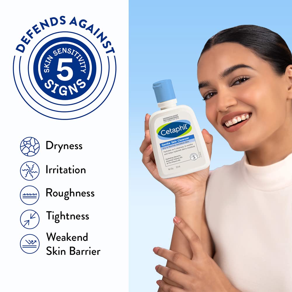 Cetaphil Face Wash Gentle Skin Cleanser for Dry to Normal Skin 125ml (International)