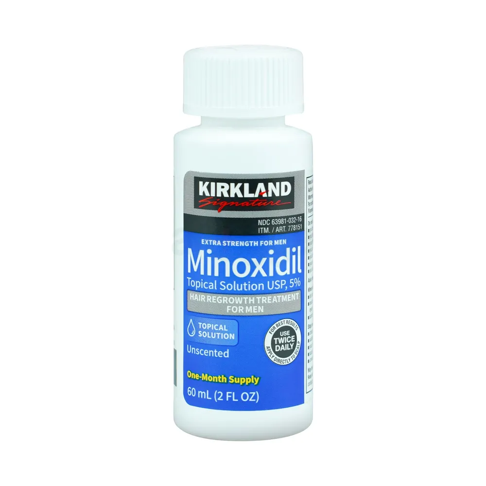 Kirkland 5% Minoxidil Extra Strength Hair Loss & Hair Regrowth Treatment for Men 60ml ( USA)