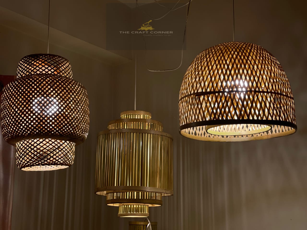 Two layer tapa hanging lampshade