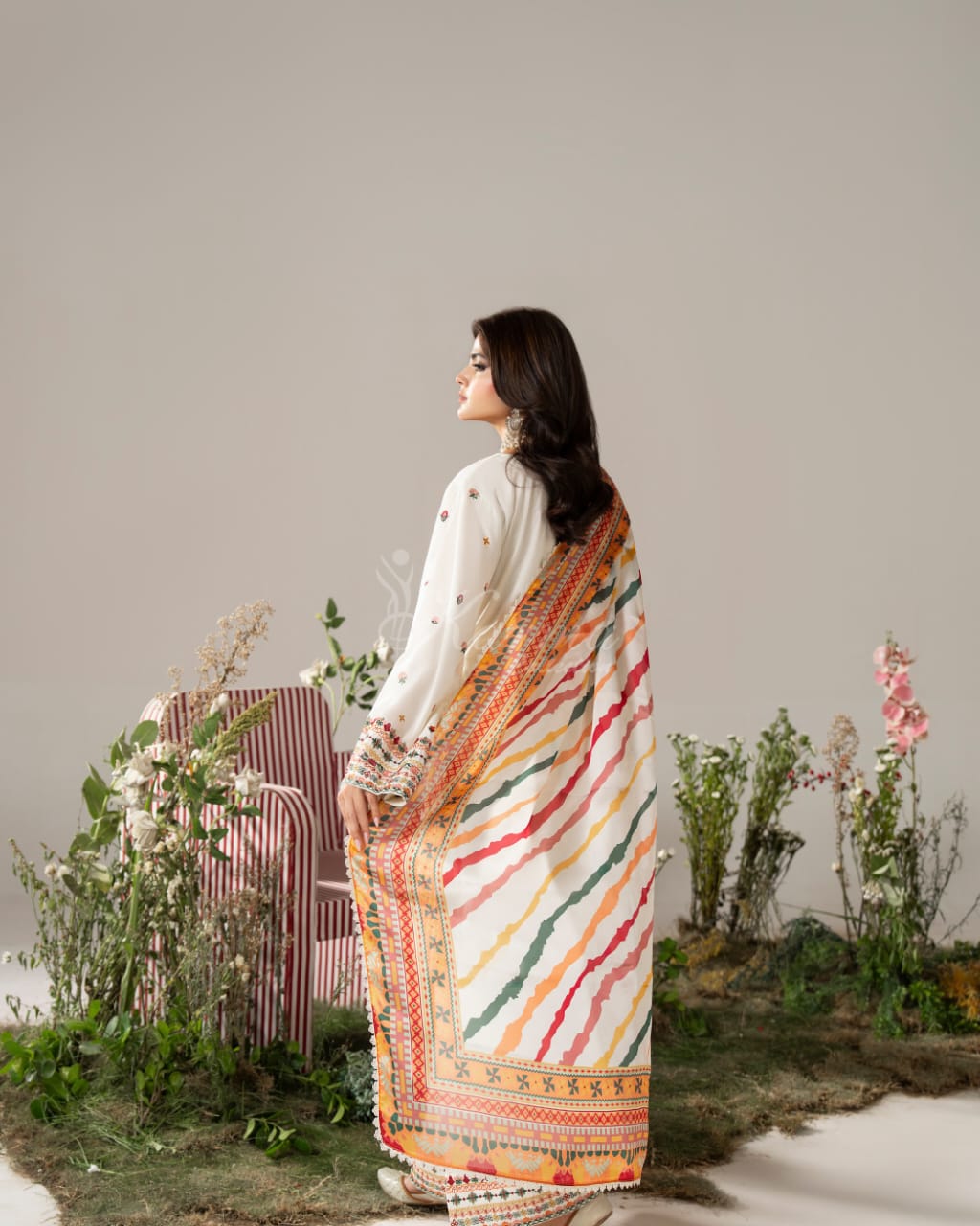 White Farsy Dress
