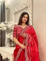 ✨ Premium Indian Georgette Heavy Embroidery Saree ✨
