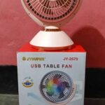 JY Super JY-2570 Professional Rechargeable Portable Table Fan 💨