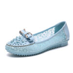 Embroidery Bowknot Loafers Women Fashion Shoes