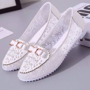 Embroidery Bowknot Loafers Women Fashion Shoes
