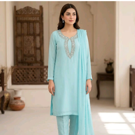 Skin Print Stitched cotton 2 Piece Shalwar Kamiz Dress (2 Piece)