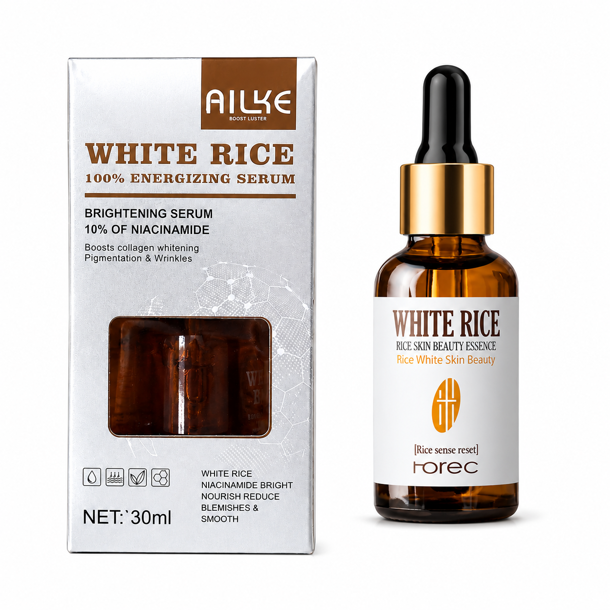 AILKE White Rice 100% Brightening Niacinamide Serum