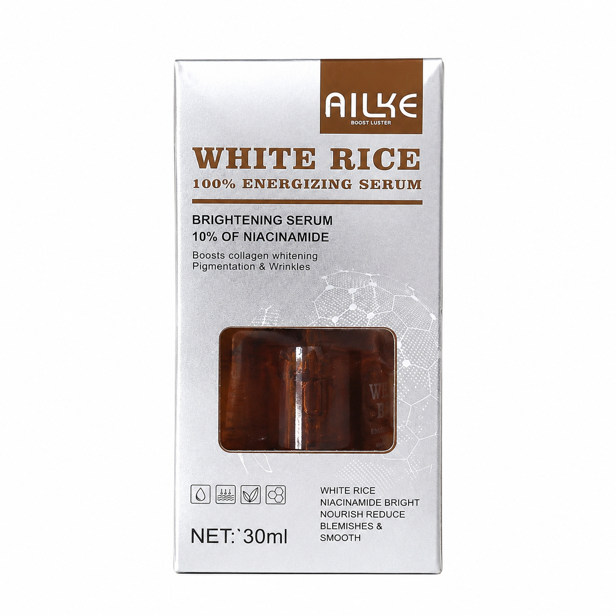 AILKE White Rice 100% Brightening Niacinamide Serum