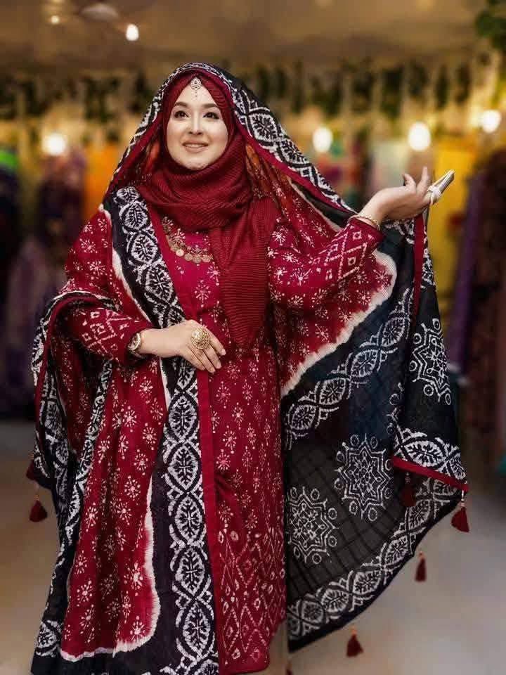 🌸 আড়াই হাত বহরের অরগেন্ডি ওড়না, টার্সেল পাইপিংসহ সুন্দর ড্রেস সেট
