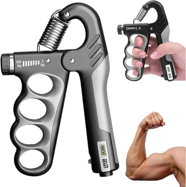 💪🔥 5–100 KG Adjustable Grip Strength Trainer – Hand Gripper 🔥💪